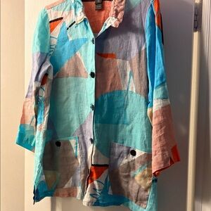 Ali Miles Colorful Geometric Men's Shirt
